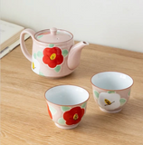有田燒山茶花圖案茶具套裝-西式急須款
