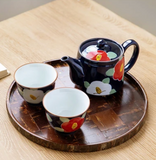 有田燒山茶花圖案茶具套裝-西式急須款