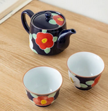有田燒山茶花圖案茶具套裝-西式急須款