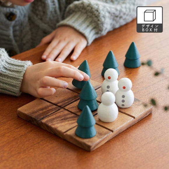 日本品牌 shesay 聖誕主題樹與雪人棋盤遊戲-井字棋