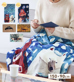 日品牌 Creer 秋冬插畫圖案柔軟羊毛毯