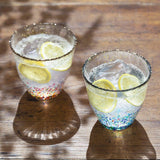 日本津輕金箔花火玻璃對杯