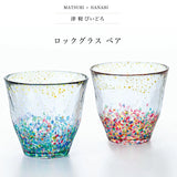 日本津輕金箔花火玻璃對杯
